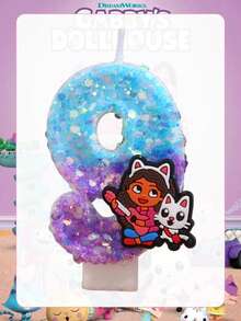 MASSDI Numeric Birthday Candles, Cake Party Decorations, Birthday Candles, Numeric Festival Cake Party Glitter Cake Decorations, Handmade Candles For 1st Anniversary Celebration - Multicolor - View 9