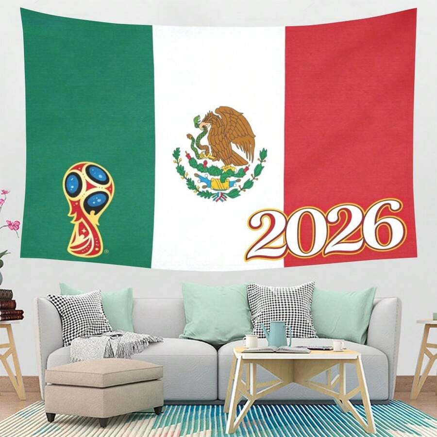 Multi-Size Tapestries | Mexico 2026 World Cup Soccer Tapestry - Mexican Flag Themed Wall Hanging For Sports Fans, Room| Tapestry For Bedroom Tapestry Wall Hanging Tapestries Room Deocr Cottage Core Domokun  Living Room Deccor Bedroom Wall Deccor Cirelle Home Valentines Decor| Polyester High-Quality Fabric Tapestry | Full-Width Printing Single-Sided Pattern Soft Durable Skin-Friendly Lightweight Wall Hanging For Dorm Decoration/Beach Blanket/Picnic Mat - Effortlessly Hung Easy To Store Indoor Outdoor All Seasons All Scenarios Perfect Gift | 2026  World Cup (Hosted By The United States, Canada, And Mexico)-Valentine's Day- Luther King Jr. Day-Washington's Birthday-Tax Day-Administrative Professionals Day | Aesthetic Room Inspo | Always | Room Decor Ideas | Room Decor | Cute Bedroom Decor |Dream Room Inspiration | Room Inspo |Room Inspiration Bedroom |Music | Cute Bedroom | Abstract - 1PC - 查看 1