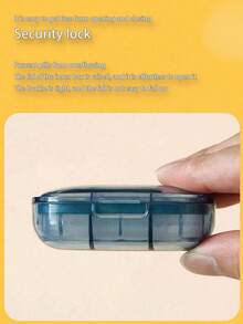 这款药盒印有可爱的小药丸图案和“快乐药丸”字样，半透明设计，方便查看药丸数量。它是一款便携式极简药盒，设有三个隔层，适合居家和旅行使用。这款便携式迷你药盒防水防潮，也适合存放药丸、药环和其他小物件。 - 彩色 - 查看 8