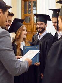 6个黑色证书夹 - 文凭封套，带烫金边框的证书夹，9.5 x 12 英寸奖状证书和文件夹，奖项，毕业典礼，文件夹 - （蓝色） - 彩色 - 查看 7