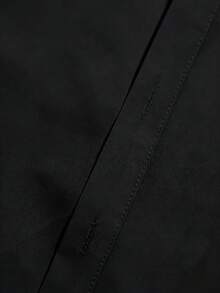 Áo sơ mi nữ màu đen thanh lịch, cổ bèo kiểu Pháp, tay dài, màu trơn, cần thiết cho việc đi làm hàng ngày, áo sơ mi trắng cổ bẻ đa năng cho mọi mùa xuân. - màu đen - Xem 12