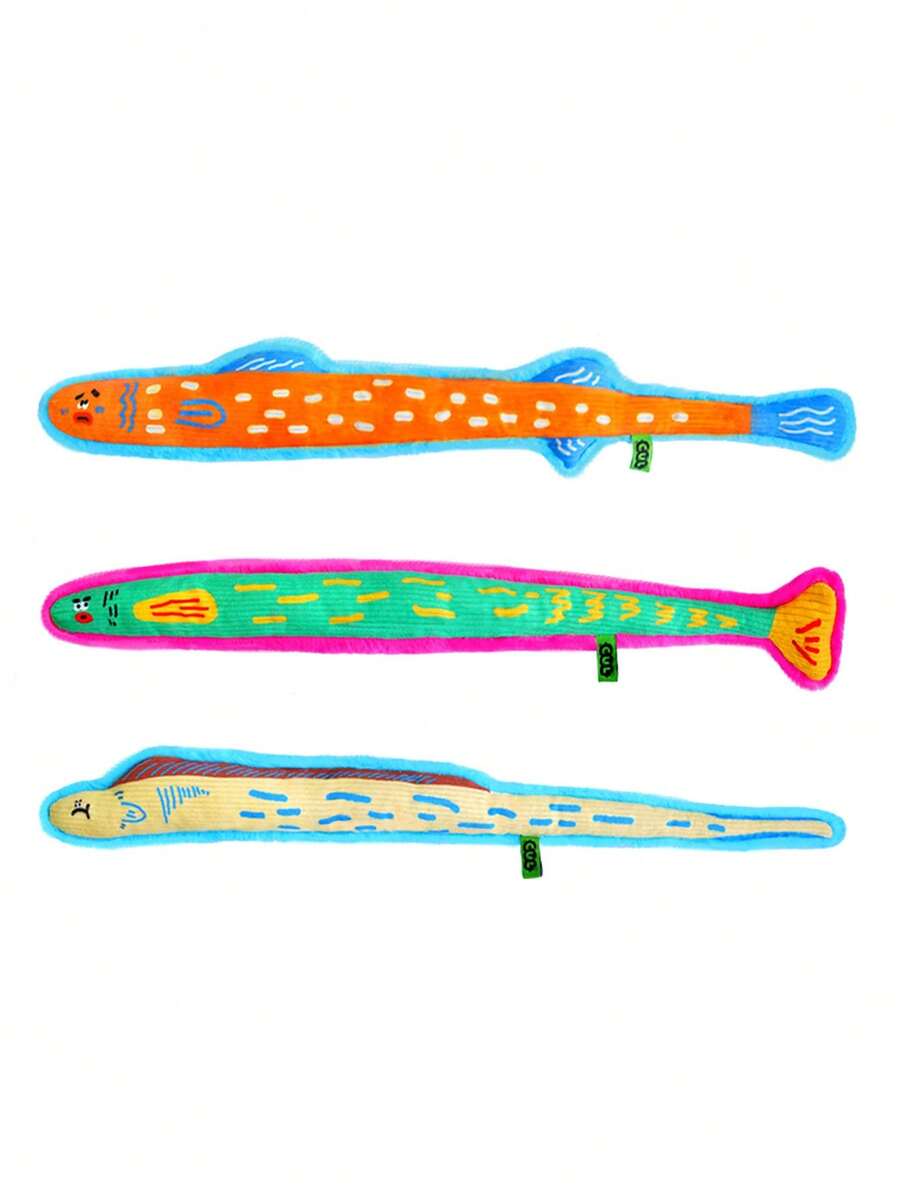 1 pieza Nuevo muñeco de peluche de pez tropical arrugable y resistente a masticar con catnip, suave y largo de 50 cm, adecuado para gatos pequeños/medianos/grandes y pequeños/medianos, para autoentretenimiento, entrenamiento, alivio del aburrimiento y anti-destrucción - Multicolor - Ver 1