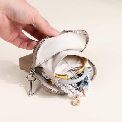 Premium Jewelry Organizer Pouch, Portable Bracelet & Trinket Storage Case, Elegant Jewelry Box & Cosmetic Bag
