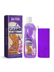 JUE FISH 1瓶/2瓶装多用途地板清洁剂，多效地板除油清洁剂，家用清洁剂，强力除油、清洁、增白和护理，使地板光亮如新并散发迷人香气，清洁和抛光木地板，营造纯净舒适的家居环境，去除污垢并使表面光滑。 - 液體 - 查看 7