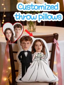 Cojín personalizado para pareja, regalo del Día de San Valentín, regalo personalizado de aniversario, cojín divertido en 3D, cojín con diseño gráfico, regalo de boda - Subir personalización de imagen - Ver 4