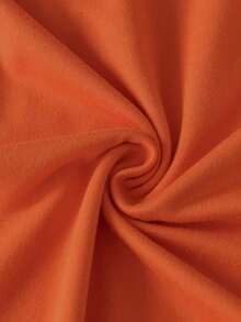 女士豹纹字母印花宽松短袖T恤 - 舒适休闲T恤，可机洗，日常必备，宽松版型，男女皆宜，适合上学、度假、购物、运动等各种场合 - 橘色 - 查看 5