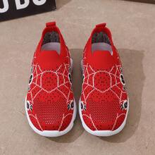 1双儿童可爱卡通图案软底休闲运动鞋，适合夏季、上学和日常穿着 - 紅色 - 查看 7