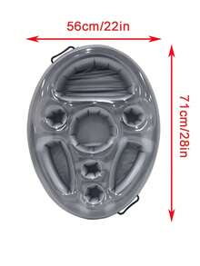 1pc Multifunctional Inflatable Cup Holder, Swimming Pool Floating Drink Coaster, Beverage & Snack Holder For Swimming Pool, Beach, Party - Multicolor - View 4