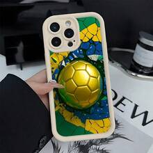 Con el encantador patrón Balón de fútbol dorado, Funda de teléfono de silicona suave de protección de cuerpo completo, adecuado para Apple 17Pro/17ProMax/17/Air/16/16e/16Pro/16ProMax/16Plus/11/12Mini/13Mini/15ProMax/15Pro/15Plus/14Pro/14ProMax/14Plus/12Pro/12ProMax/13Pro/13ProMax,Galaxy S25+/S24 Ultra/S23 FE/A55/A54/A35/A34/A32/A22/A15/A12/A06/A05/A04E/A04/A03/A02/M15/M145G, Todo incluido,Anti-deslizante,Liviano -- ¡El regalo perfecto para Halloween, Navidad y Acción de Gracias! - Blanco - Ver 78