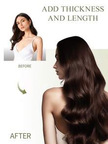 DNE HAIR 10片装100%真人发隐形接发片，长度14-22英寸，2号深棕色直发，适合细软发质，发尾浓密，适合日常佩戴和沙龙使用。 - S2 - 查看 3