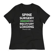 Camiseta para mujer sobre cirugía de columna vertebral, fusión espinal y escoliosis - Negro 1 - Ver 1