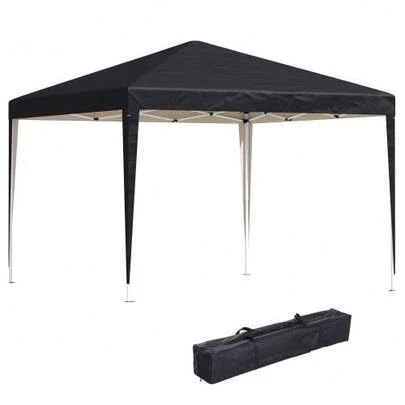 Pavilion Approximately 3 X 3 M, Water-Repellent, Sturdy, Foldable And Winter-Resistant, UV Protection, Foldable Party Tent, Garden Tent With Storage Bag, Garden Pavilion For Camping, Black