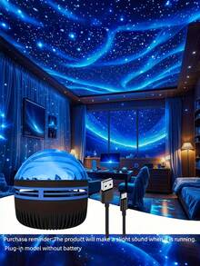 YETHKE Projection Lamp, LED Nebula Effect Lighting Fixture, USB Powered With Remote Control, Suitable For Bedroom Starry Sky Projection, Nighttime Lighting Projection, Ideal For Valentine's Day, Birthday Party And Bedroom Home Decor - Multicolor - View 3