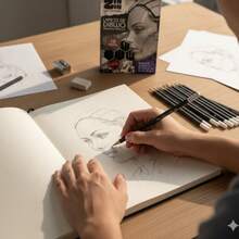 18 piezas Juego de lápices para bocetos de escritura suave 4B 5B 6B 7B 8B HB 2H 4H B 2B 3B lápiz de grafito 10B 12B 14B lápiz de dibujo profesional - Conjuntos - Ver 5