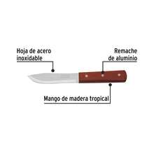 cuchillo cebollero con mango de madera 5" - D-Marrón - Ver 3