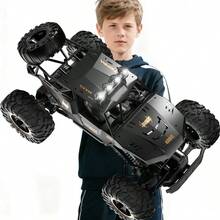 2025 RC 37cm 1:12 4WD Large Remote Control Cars Rock Crawler Monster Truck With 2 Battery ,Kids Toys Gifts - Black - View 6