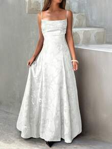 Unadoll Women's Spring Lace-Up Backless Lace Dress, Sexy And Elegant, Suitable For Vacation, Date, Back To School, New Year, Valentine's Day, Party, Wedding And Beach Wear White Summer - White - View 8