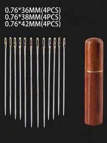 12支金属易穿线针，侧孔设计，适合老年人手工缝纫、DIY家居工艺品 - 缝纫针 - 免穿針 - 查看 10