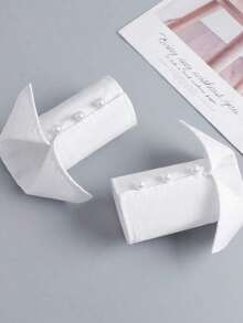 1 Pair Simple White Elegant Pearl Sleeve Cuffs, Suitable Autumn/Winter Decoration - Nhiều màu 2 - Xem 3