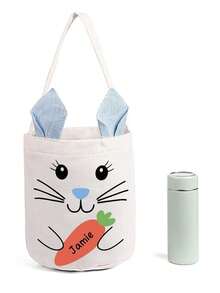 Canasta de Pascua personalizada con el nombre del niño, Canasta de Pascua de conejo personalizada, Canasta de Pascua con combinación de letras, Regalo para niños y niñas, Canasta de dulces para niños - Multicolor 15 - Ver 4