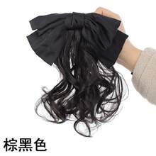 弹簧夹红色蝴蝶结发圈 - Dark Brown - 查看 19