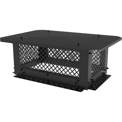 Chimney Cap Cover 13x21 For Outside: All Weather Fireplace Chimney Caps Black Galvanized Steel - Easy Assembly Adjustable Top And Side Mount Roof Rain Cap For Single Flue & Outdoor Fireplace