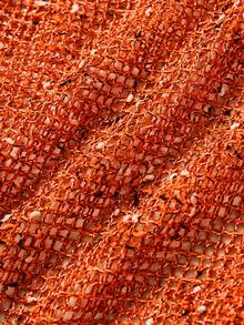 2026年情人节女士夏季沙滩比基尼套装，钩针编织露背比基尼，波西米亚风钩针编织度假裙，女士沙滩比基尼三件套，适合沙滩、休闲、度假和泳池派对 - 橘色 - 查看 5