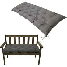 Garden Bench Cushion 47*19Inch, 8cm Thick Waterproof Replacement Pad With Non-Slip Ties, Indoor Outdoor Patio Cushion For Swing Wicker Lounger Settee Couch Garden Furniture - 深灰色 - 查看 7