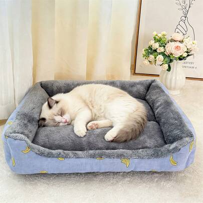 Cama para mascotas, adecuada para perros, gatos y otras pequeñas mascotas, suave, resistente a la suciedad, protege la piel del animal y es lavable.