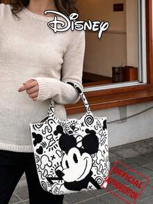 Disney []  Cartoon Pattern Snap Closure Handbag, Shopping Tote Bag, Suitable For Daily Matching, Parties, Festivals, Gift For Friends - Nhiều màu - Xem 9