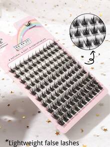 Fengxiu Eyelash Fluffy Lash Clusters 120pcs Individual Eyelash Thick Cluster Eyelash Extensions C Curl Lashes Clusters Natural Look Individual Lashes 11-13mm Dramatic Cluster Lasheslash Clusters,Eyelash Clusters,Individual Eyelashes,Lashes,Fake Lashes - CC - View 10