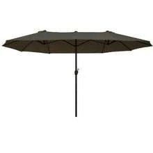 Double Garden Parasol With Crank, Grey, Oval, 460 X 270 X 240 Cm - B - View 9