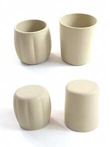 1pc Infant/Toddler Apricot Plain Silicone Large Capacity Spill-Proof Drinking Cup, Suitable For Daily Hydration - Apricot - View 10