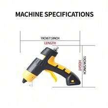 LYUWO Electric Tool, Mini Hot Melt Glue Gun, Equipped With 10 Glue Sticks, USB Interface Hot Melt Glue Gun. Suitable For Handicrafts, School DIY Art, And Home Maintenance. Large Battery Capacity, Ten Second Heating, Lightweight , 25 Year New Model. - Orange - View 5