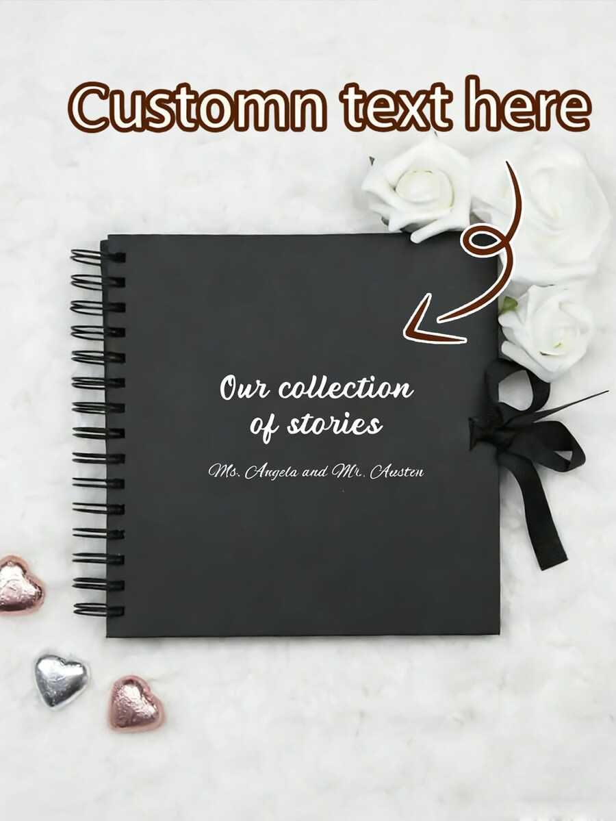 Retro Spiral Bound Customizable Photo Album, Creative Sticker DIY Album, Personalized Memory Album, Suitable For DIY Photo Album, Wedding Memory Album, Wedding Guest Book, Family, Couples, Classmates, Handmade Gift Album, Back To School, School Supplies, Wedding Gift For Bride - Multicolor - View 1