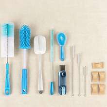9-Piece Bottle Brush Set, Laboratory Cleaning Kit For Narrow Tubes, Beer Decanter Stoppers. - A - View 1
