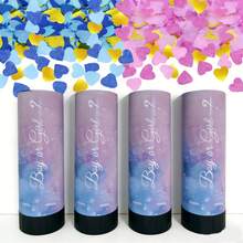 11厘米迷你手摇派对礼炮，粉色爱心亮片惊喜，3个/6个套装，打造梦幻派对时刻 - 3pcs - 查看 6