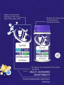 150克多用途清洁粉，水溶性马桶浴室除垢剂，可去除厨房和浴室中的水垢、油脂和污渍，清洁方便 - 粉狀 - 查看 10