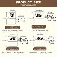 2/3pcs Bamboo Bedspread Set (Bedspread*1, Pillowcase*1/2, Pillow Insert Not Included), Fashion Printed Design, Elegant, Breathable & Comfortable, Soft, Suitable For Bedroom, Hotel, Guest Room, Bedding Set, All Season - White - View 8