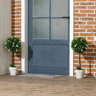 Set Of 2 Artificial Lavenders, Large 60cm Artificial Plant, Potted Artificial Plants, Plastic Artificial Flowers, Realistic For Living Room, Bedroom, Office, Garden, Modern Decoration.