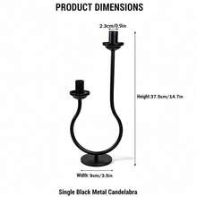 1PC Elegant Curved Design Double-Headed Gold/Black Candlestick For Table Centerpiece, Holiday, Wedding, Housewarming - High and Low Candlesticks - View 2