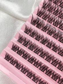 120 Clusters DIY Eyelashes Extension Fluffy Segmented Grafting False Eyelashes Natural Cluster Eyelash Extension Dramatic Eye Enhancement DIY At Home - Black - View 4