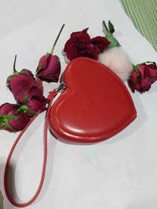 Valentine's Day Versatile Fashion Minimalist Cute Heart Shaped Clutch Bag For Women - Multicolor - View 10