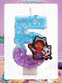 MASSDI Numeric Birthday Candles, Cake Party Decorations, Birthday Candles, Numeric Festival Cake Party Glitter Cake Decorations, Handmade Candles For 1st Anniversary Celebration - Multicolor - View 5
