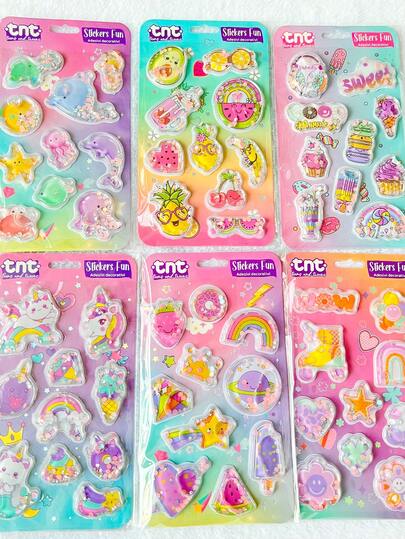 3D Dinosaur Crystal Stickers, Fun Shimmering Candy Stickers Suitable For Water Bottles, Refrigerators, Phone Cases, Notebooks, DIY Crafts, Rewards, Etc.