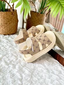 2-10 Years Old Unisex Summer Casual Comfortable Children Sandals, Outdoor Running Game Anti-Slip Wear-Resistant Soft Bottom Lightweight Boys & Girls Khaki Cute Bear Sports Sandals, Suitable For Holidays, Outings, Travel, Beach - Khaki - View 6