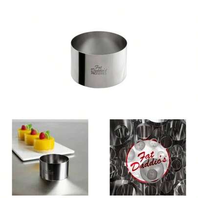 Stainless Steel Round Cake Pastry Ring, 8x 3 Inch