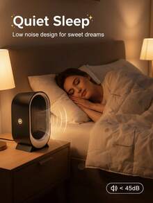 1200W Space Heater , Indoor Fan Heater, Fast Quiet Electric Heating, Desktop Fan Heater, Equipped With Overheat Protection, Mini And Convenient, Suitable For Party And Office Use In Winter - Black - View 7