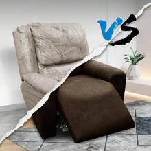 Chair Covers 4-Pieces Recliner Chair Covers 1 Seater Cover For Recliner Chair Leather Look Recliner Slipcovers With Pockets Spandex Fabric Furniture Covers(XL Recliner, Coffee) - 咖啡 - 查看 8