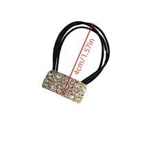 1pc High Elastic Shiny Rhinestone Hair Tie, Sturdy Elastic Band, Sparkling Rhinestones, Secure Hair Styling With Fashionable Accent - Multicolor - View 9
